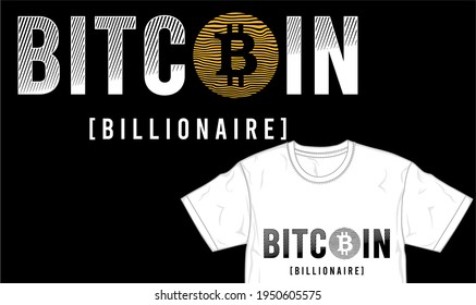 bitcoin logo t shirt design graphic vector 