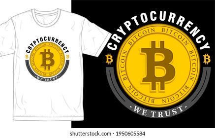 bitcoin logo t shirt design graphic vector 