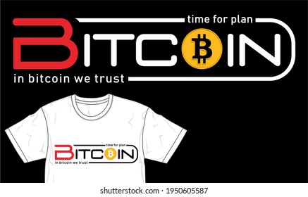 bitcoin logo t shirt design graphic vector 