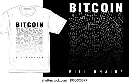 bitcoin logo t shirt design graphic vector 