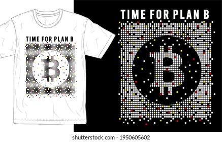 bitcoin logo t shirt design graphic vector 