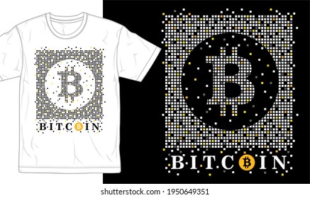 bitcoin logo t shirt design graphic vector 