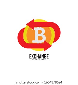Bitcoin logo template design vector
