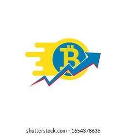 Bitcoin logo template design vector
