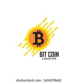 Bitcoin logo template design vector
