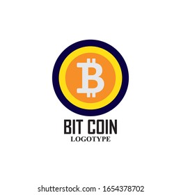 Bitcoin logo template design vector
