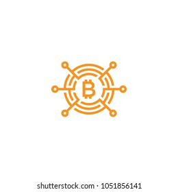 Bitcoin logo, vector logo template