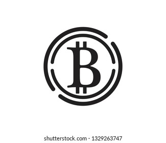 Bitcoin logo vector template money