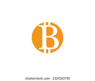Bitcoin logo vector template money