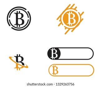 Bitcoin logo vector template money