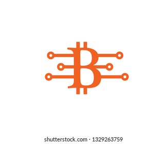 Bitcoin logo vector template money