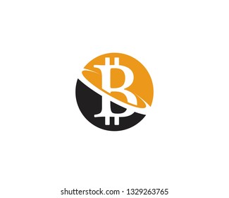 Bitcoin logo vector template money
