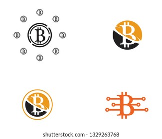 Bitcoin logo vector template money