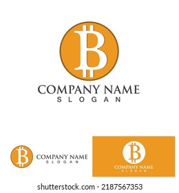 Bitcoin logo vector template money