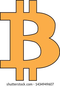 Bitcoin logo with white background, isolated.