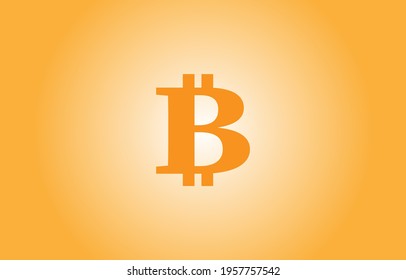 Bitcoin logo with yellow background