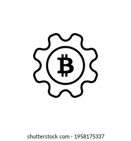 Bitcoin Management icon in vector. Logotype