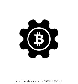 Bitcoin Management icon in vector. Logotype