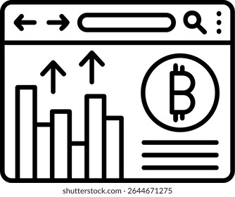 Bitcoin Market Filled Style Icon Design