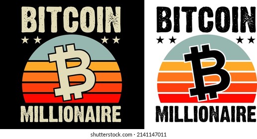 Bitcoin millionaire t shirt design 