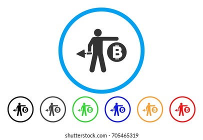Bitcoin Miner flat vector icon for application and web design.