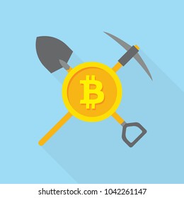 Bitcoin mining concept