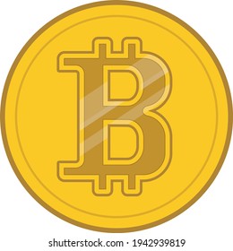 Extracción de bitcoin. Dibujos sobre el tema del bitcoin. Diseño plano.