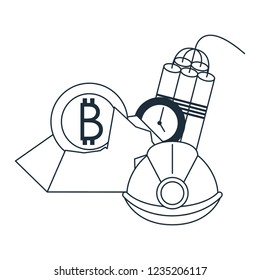 Bitcoin mining with helmet and tnt