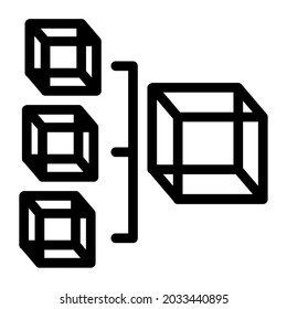 bitcoin mining icon, blockchain, best for Web icons. Vector illustration