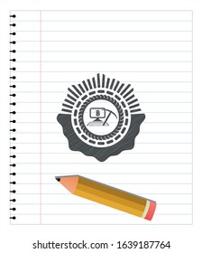 bitcoin mining icon draw with pencil effect. Vector Illustration. Detailed.