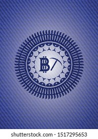bitcoin mining icon inside jean background