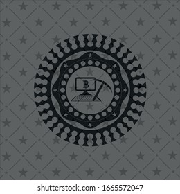 bitcoin mining icon inside retro style black emblem