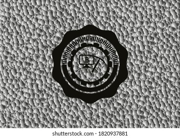 Bitcoin Mining Symbol im Retro-Stil schwarzes Emblem mit Blasenhintergrund. Vektorgrafik. Detaillierte Angaben. 