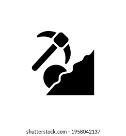 Bitcoin Mining icon in vector. Logotype