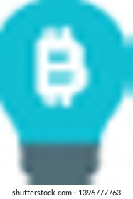 bitcoin mining idea concept of lightning bulb