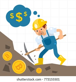 Bitcoin Mining Illustration