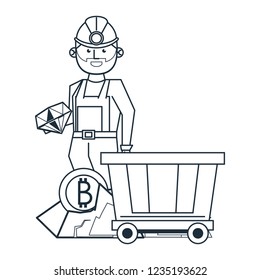 Bitcoin mining and investment black and white