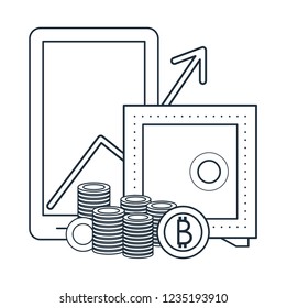 Bitcoin mining and investment black and white