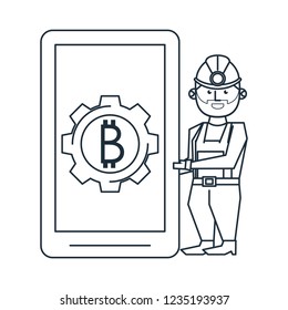 Bitcoin mining and investment black and white