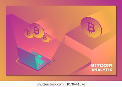 Bitcoin Mining Profitability Hardware. Cryptocurrency and blockchain concept. 