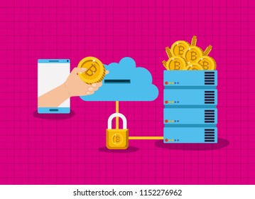 bitcoin mining set icons