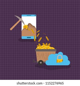 bitcoin mining set icons