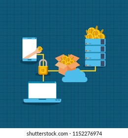 bitcoin mining set icons