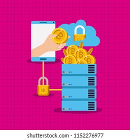 bitcoin mining set icons