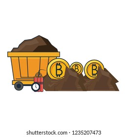 Bitcoin mining with wagon and tnt