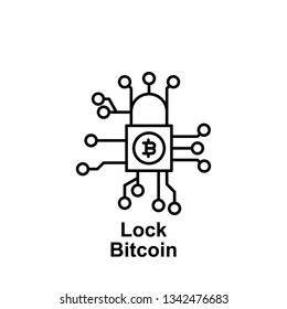 bitcoin mobile phone virtual outline icon. Element of bitcoin illustration icons. Signs and symbols can be used for web, logo, mobile app, UI, UX on white background