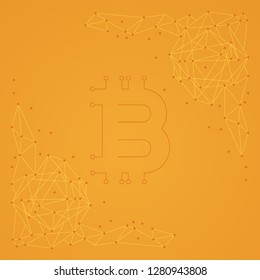 Bitcoin modern flat icon. Crypto currency bit coin. Cryptocurrency emblem. Web and Internet crypto money logo.