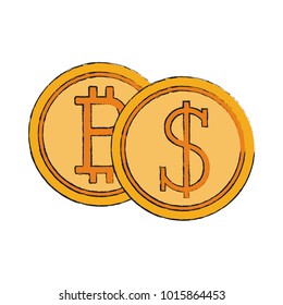 Bitcoin and money coin
