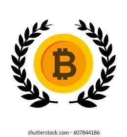 bitcoin money electronic icon vector illustration design