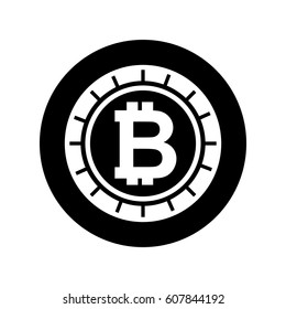 bitcoin money electronic icon vector illustration design